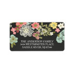 Étiquette Chalkboard moderne Floral Adresse de retour<br><div class="desc">Habillez vos enveloppes pour vous baptême,  première communion ou invitations de réception de confirmation avec notre floral élégant avec une étiquette d'adresse de retour arrière - plan en tableau noir. Invitations et autocollants correspondants disponibles dans notre boutique</div>