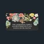 Étiquette Chalkboard moderne Floral Adresse de retour<br><div class="desc">Habillez vos enveloppes pour vous baptême,  première communion ou invitations de réception de confirmation avec notre floral élégant avec une étiquette d'adresse de retour arrière - plan en tableau noir. Invitations et autocollants correspondants disponibles dans notre boutique</div>
