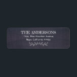 Étiquette Chalkboard moderne Ttypographie audacieuse Adresse<br><div class="desc">Design Chalkboard Bold Typographie Retourner l'étiquette d'adresse.</div>