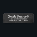 Étiquette Chalkboard Rustic Mariage Retourner l'adresse Étiq<br><div class="desc">Chalkboard Rustic Mariage Return Address Labels - correspondent à la collection trouvée ci-dessous. Le design comporte un arrière - plan de tableau noir.</div>