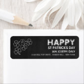 Étiquette Chalkboard Shamrock, Saint Patrick's Day (En situation)