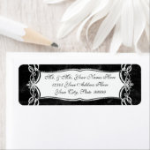 Étiquette Chalkboard Style Rustique Swirl Matching Adresse (En situation)