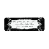 Étiquette Chalkboard Style Rustique Swirl Matching Adresse (Devant)