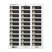 Étiquette Chalkboard Watercol Cute Jungle Animaux (Feuille entière)