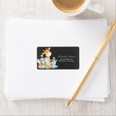 Étiquette Chalkboard Watercol Cute Jungle Animaux (En situation)