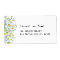 Chamomille. Fleurs de campagne. Adresse du mariage