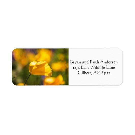 Étiquette Champ de pavots dansants (Devant)