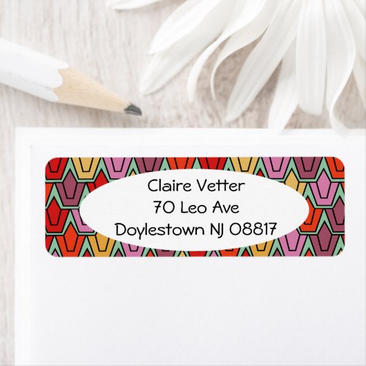 Étiquette Champ de tulipe mixte (En situation)