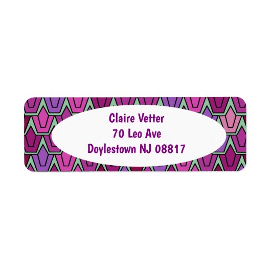 Étiquette Champ de tulipe pourpre (Devant)