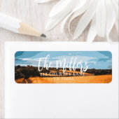 Étiquette Champ Doré Rustique Photographie de Campagne Ensol (En situation)