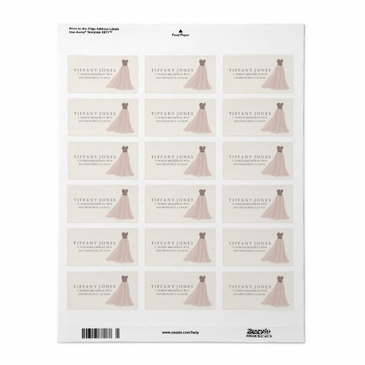 Étiquette Champagne d'or Shimmer Parties scintillant robe Ét (Feuille entière)