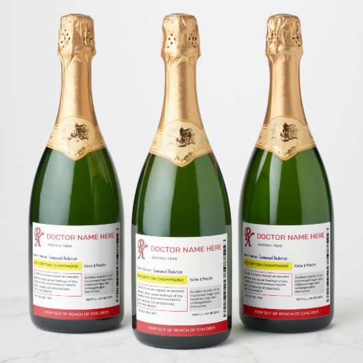 Étiquette Champagne d'ordonnance (Bouteilles)