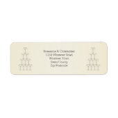 Étiquette Champagne Glasses Wedding (Devant)