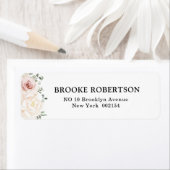 Étiquette Champagne Ivory Blush rose Floral Mariage (En situation)