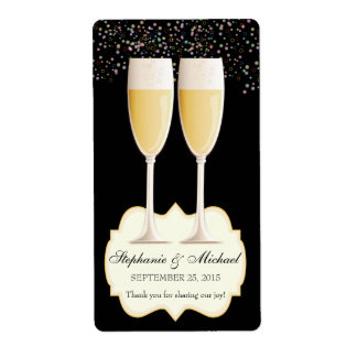 Étiquette Champagne pétillant Mariage Favoriser les Étiquett