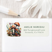 Étiquette Champignons magiques d'automne (En situation)