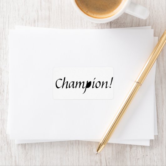 Étiquette Champion (En situation)