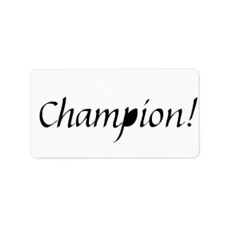 Étiquette Champion