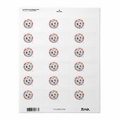 Étiquette Championnat d'Europe de football 2016 (Feuille entière)