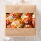 Étiquette Chanceux Lanternes en papier chinois (En situation)