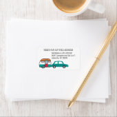 Étiquette Changement d'adresse de la voiture et du camping-c (En situation)