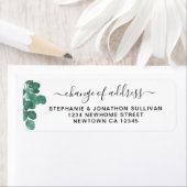 Étiquette Changement D'Adresse Eucalyptus Adresse De Retour (En situation)