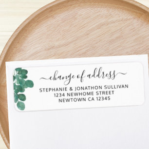 Étiquette Changement D'Adresse Eucalyptus Adresse De Retour