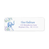 Étiquette Chanson d'éléphant bébé oiseau Baby Shower Retour (Devant)
