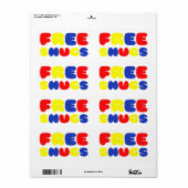 ÉTIQUETTE CHANSONS GRATUITES (Feuille entière)
