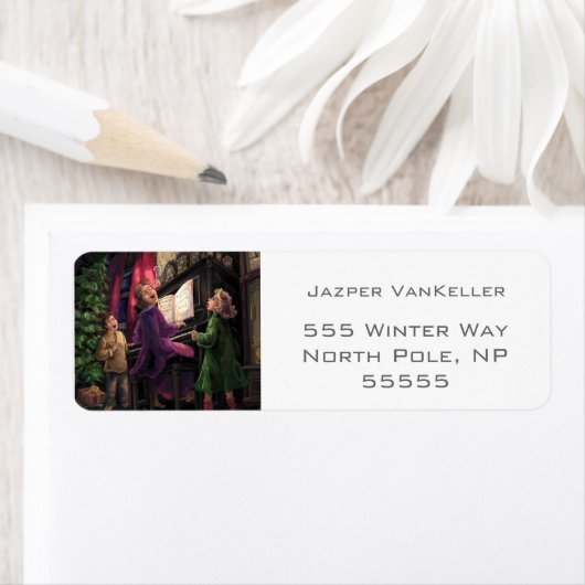 Étiquette Chant de Noël le long (En situation)