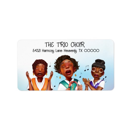 Étiquette Chanteur afro-américain (Devant)