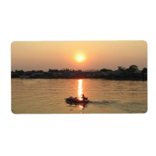 Étiquette Chao Phraya River Sunset ... Ayutthaya, Thailand