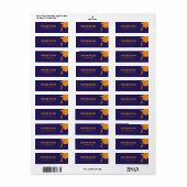 Étiquette Chapeau de remise de diplôme moderne personnalisé (Feuille entière)