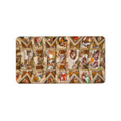 Étiquette Chapelle Sixtine Plafond par Michel-Ange (Devant)