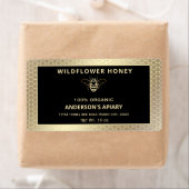 Étiquette Char à miel d'abeille en or élégant moderne (En situation)