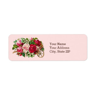 Étiquette Chariot rose de cru