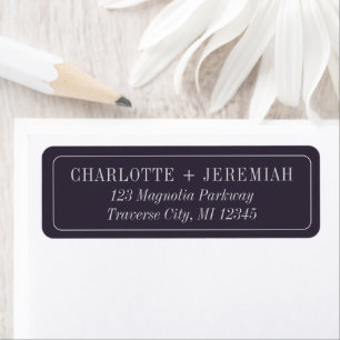 Étiquette Charlotte Couleurs courbes Adresse mariage