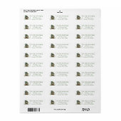 Étiquette Charmant trèfle de printemps et gnome (Feuille entière)