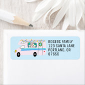 Étiquette Charming Christmas Camper Vintage RV Xmas (En situation)