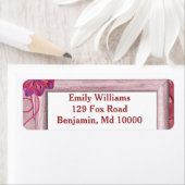 Étiquette Charming Purple Rustic (En situation)