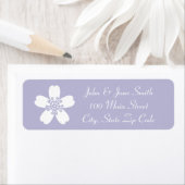 Étiquette Charming Sakura in Lavender Adresse de retour (En situation)