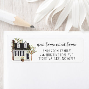 Étiquette Charming White Cape Home Sweet Home Adresse