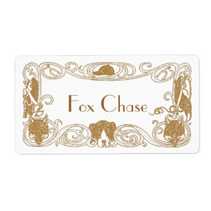 Étiquette Chasse Fox Chasse Homebrew Bottling Home Brew Étiq