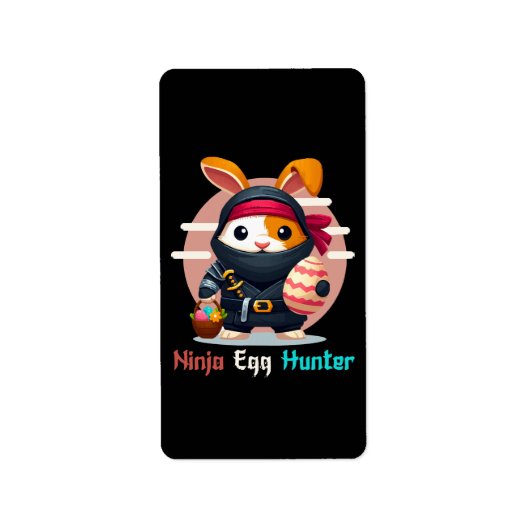 Étiquette Chasseur d'oeufs Ninja (Devant)