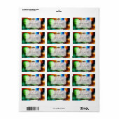 Étiquette Chat Alien dans la soucoupe de l'ufo (Feuille entière)