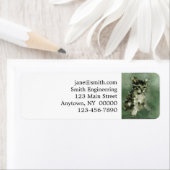 Étiquette Chat aquarelle (En situation)