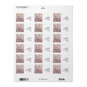 Étiquette Chat blanc élégant en bijoux de luxe (Feuille entière)