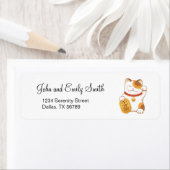 Étiquette Chat Calico Lucky Japonais, Maneki Neko (En situation)