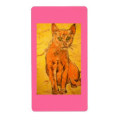 Étiquette Chat cool (Devant)