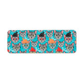 Étiquette Chat dans le casquette (Devant)